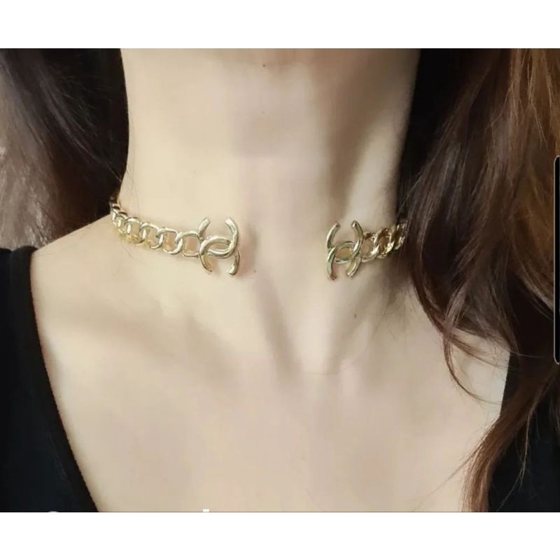 Kalung Premium Silver925 Perak Platgold Kalung Choker Fashion Import tidak karatan 0929