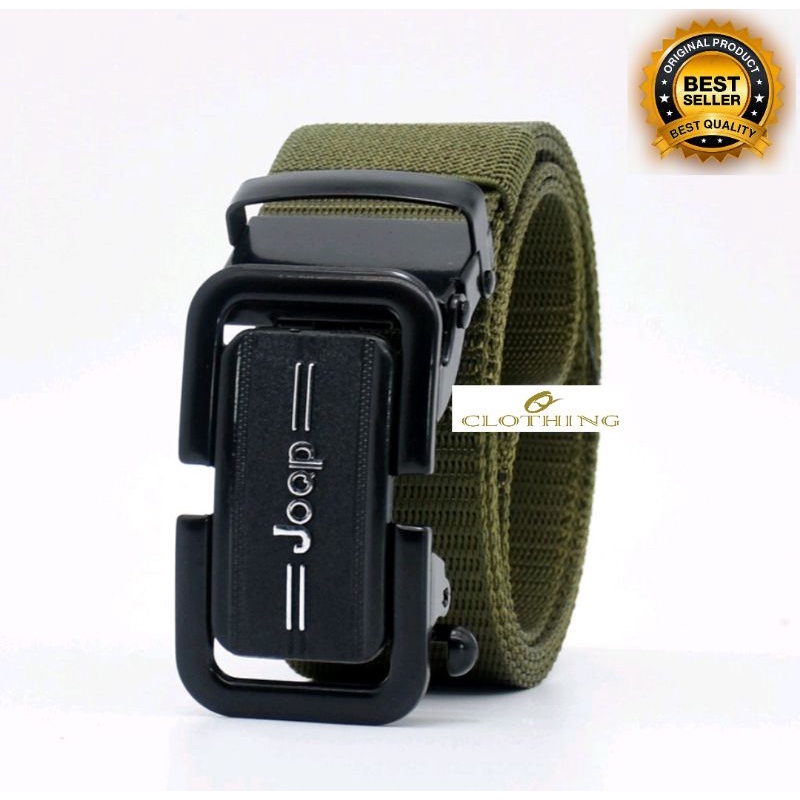 Ikat Pinggang Pria Bahan Kanvas Nylon Metal Buckle