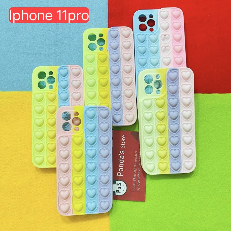 Case Pop it Iphone 11 Pro Motif Love + Pelindung Kamera Full Color (Lagi Viral !!)