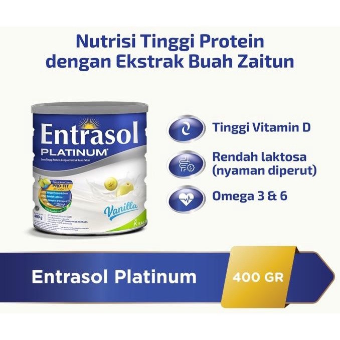 

[COD] Entrasol Platinum Senior Vanila 400 Gr Kaleng [COD]