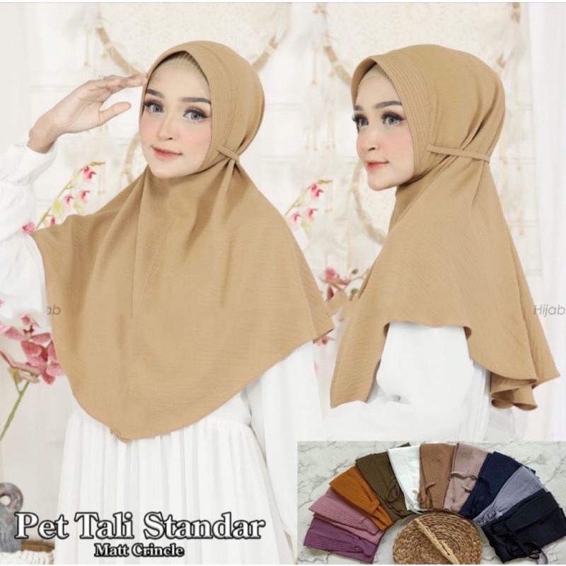 KERUDUNG PED TALI CRINKLE HIJAB PED SIMPLE BERGO PED ANTEM