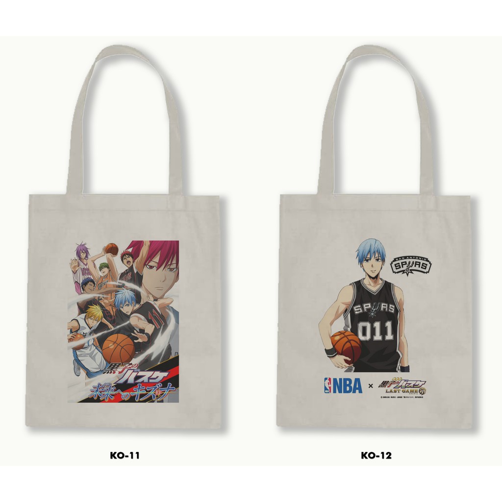 Tas Tote Bag Resleting Kanvas/Blacu  - Kuroko'S Basketball / Kuroko No Basuke /Anime-Manga .01