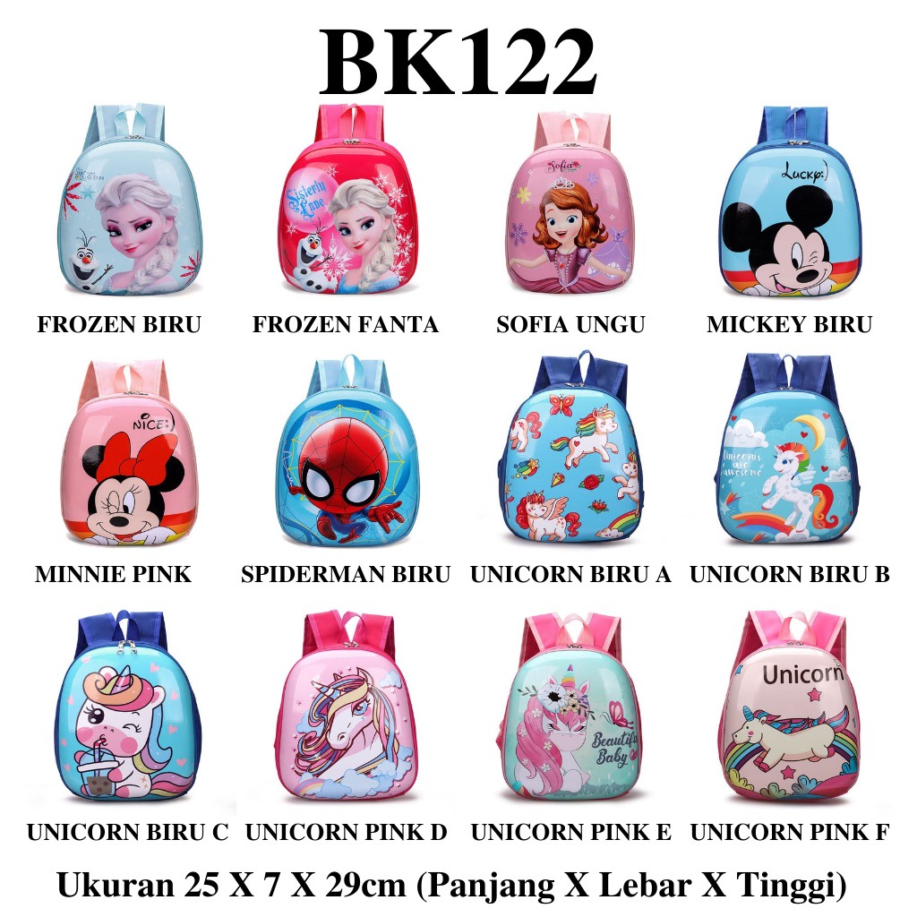 BK122 - TAS SEKOLAH TAS RANSEL TELUR ANAK TAS ANAK TAS SEKOLAH ANAK TAS ANAK TK