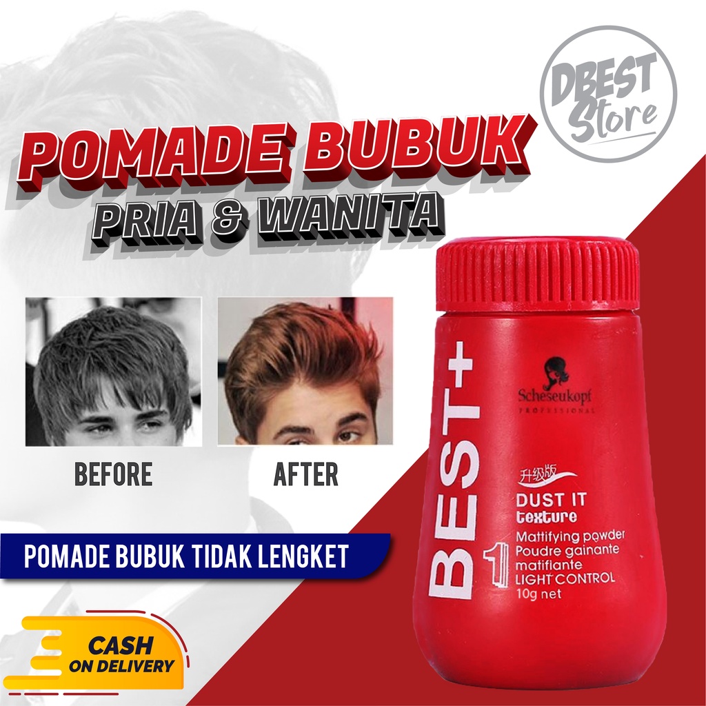 (COD) POMADE BUBUK BEDAK RAMBUT BEST+ HAIR STYLING POWDER PRIA DAN WANITA