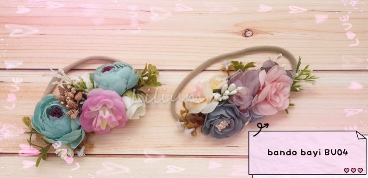 Bando bayi bunga Flower hairband baby BU04 aksesoris rambut anak