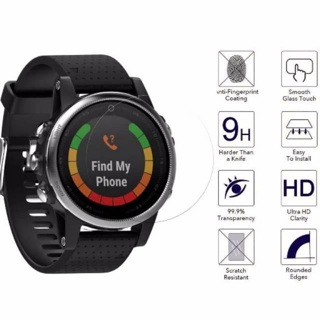 Tempered glass Garmin Fenix 5S anti gores screen guard kaca