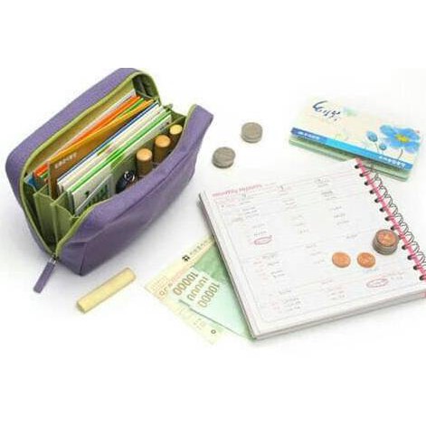 

{Best Seller} Dompet Serbaguna Buku Tabungan Uang Kertas Logam Bankbook Murah Hhm075 - Biru
