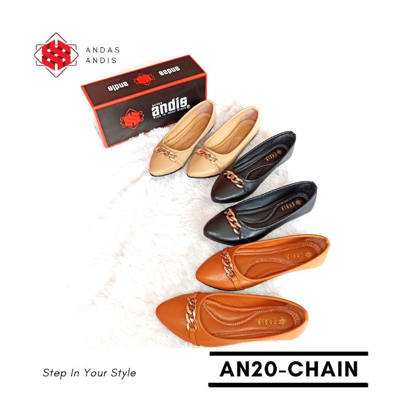 Andas Andis - Sepatu Flatshoes Wanita Chain