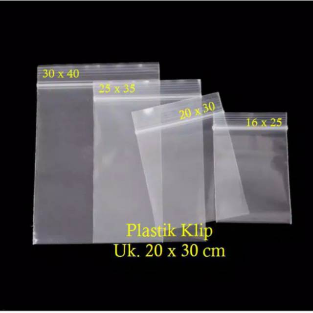  Plastik  Klip  Ziplock ukuran  20 x 30 cm Shopee Indonesia