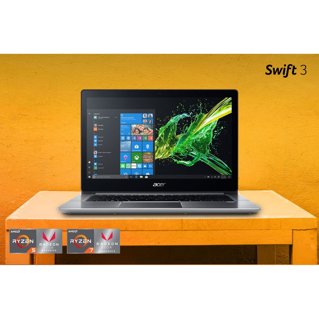LAPTOP RYZEN 5 - ACER Swift 3 SF314 41 - AMD Ryzen 5 3500U - 4GB - SSD 512GB - VGA Radeon V8 - RESMI