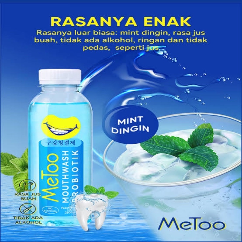 &lt;cn.ex&gt; me too obat kumur prebiotik - meToo mouthwash prebiotik 100 ML