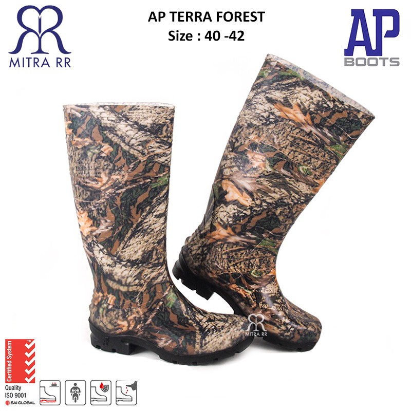 AP Boots Terra Forest – Sepatu Boot Karet Tinggi Sepatu Berburu