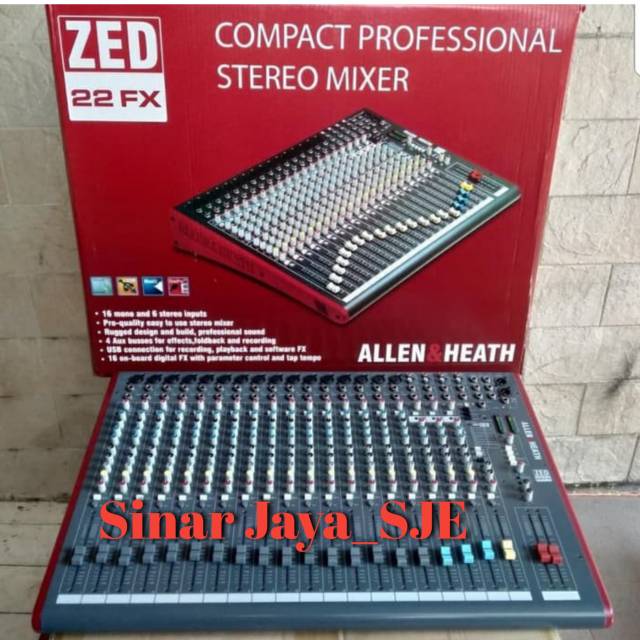 Mixer Allen & heath ZED 22FX 22 channel