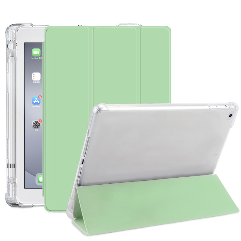 Casing Soft Case iPad Air 4 / 3 / 2 / Pro 11 / 10.5 Smart Cover 10.2 / 9.7 &quot;mini 4 / 5 Dengan Holder Pensil