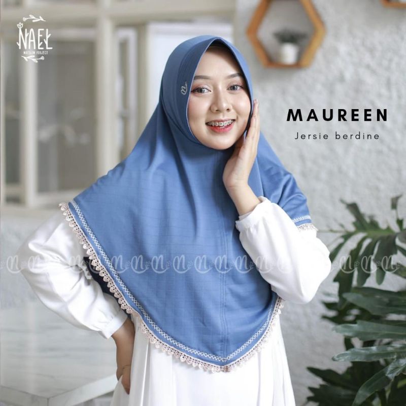 [Ori Nael] MAUREEN••hijab instan jersie berdine••hijab instan pet renda