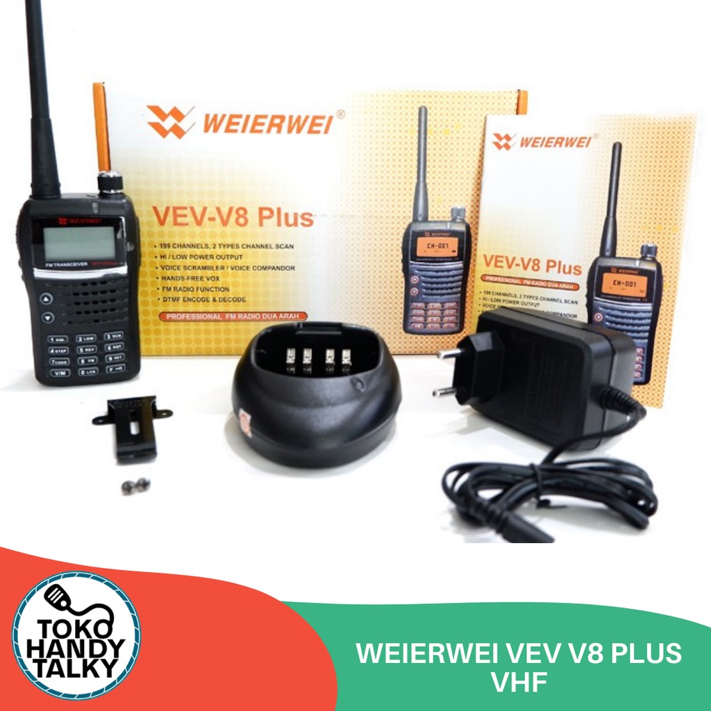 HANDY TALKY WEIERWEI VEV V8 PLUS VHF NEW ORIGINAL GARANSI RESMI POSTEL