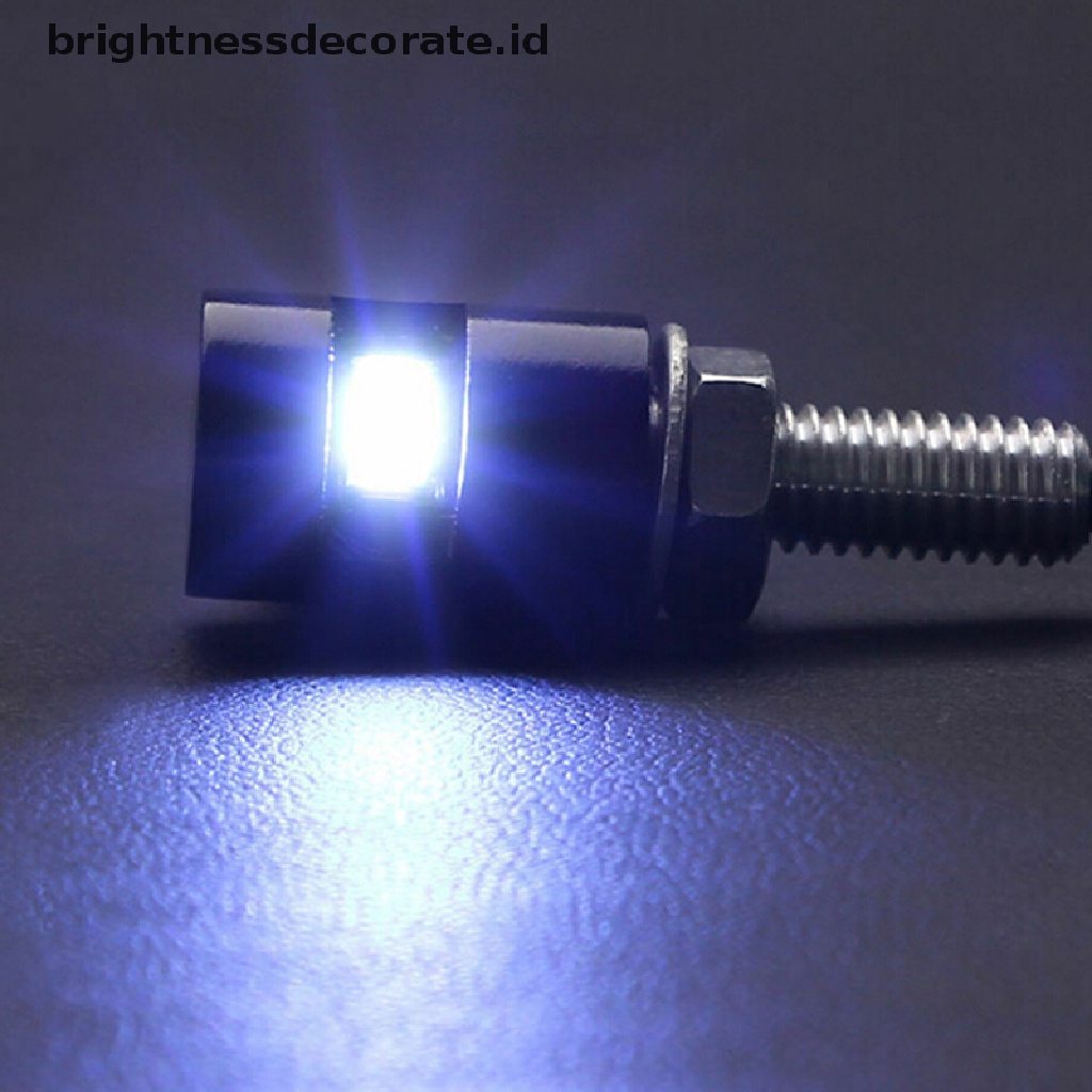 [birth] 4pcs white led smd motorcycle &amp; car license plate screw bolt Light lamp bulb [ID]