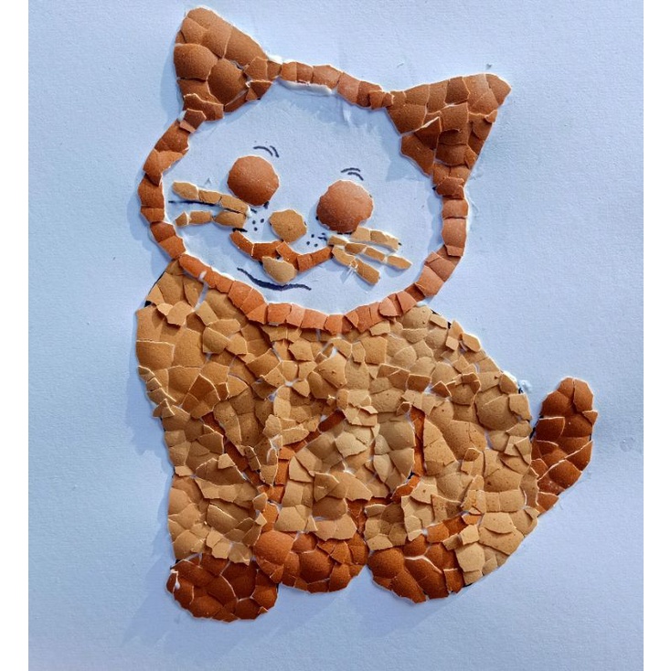 kolase cangkang telur kolase hewan prakarya kulit telur