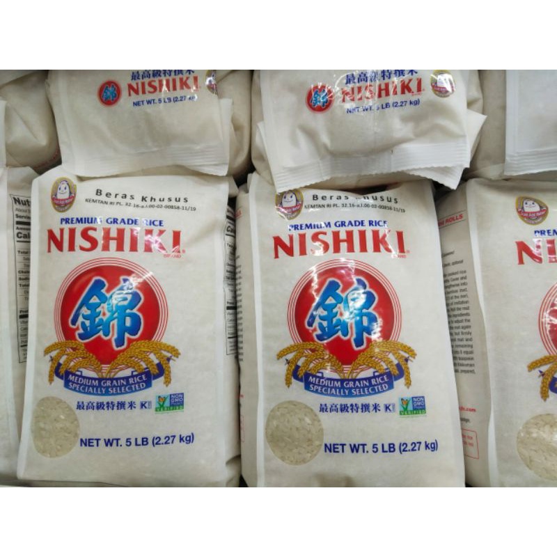 

NISHIKI Premium Grade Rice 2.27kg Beras Jepang Original Sushi Onigiri 5lb