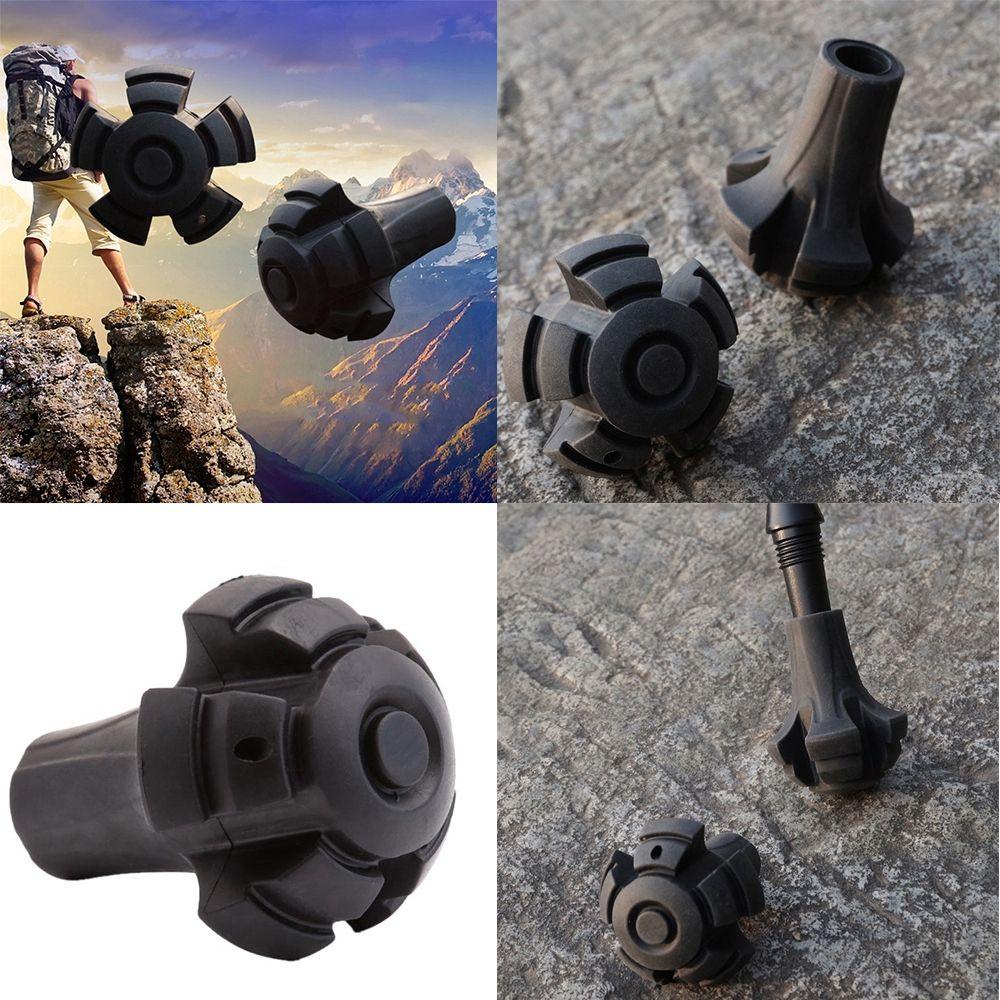 Chookyy 1/2pcs Trekking Poles Pelindung Panas Dapat Disesuaikan Teleskopik 9gaya Pole Replacement Tips