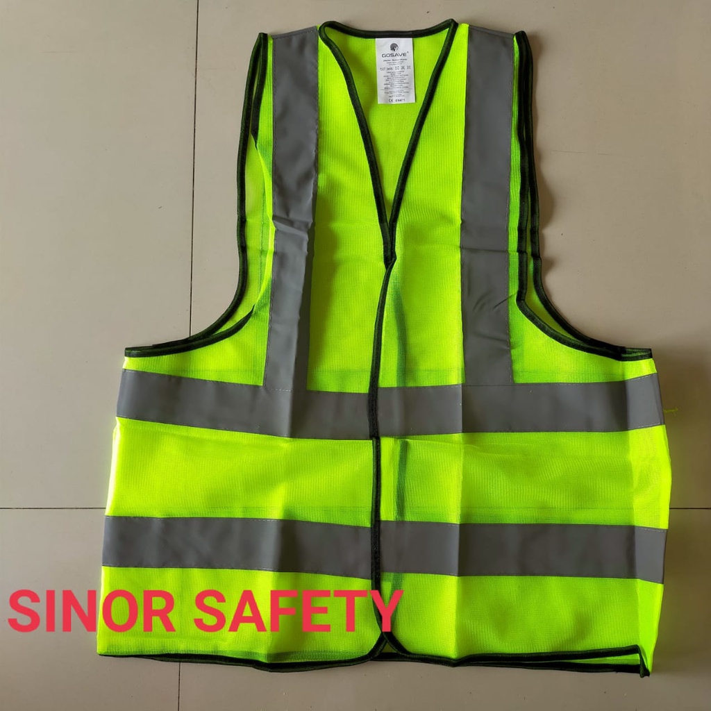 Rompi Safety Polyester 4 Line Safety Vest Proyek POLISTER