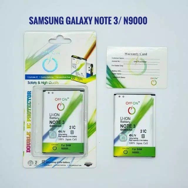 Battery Batre Double Power OFFON Samsung Galaxy Note 3 N9000 Baterai