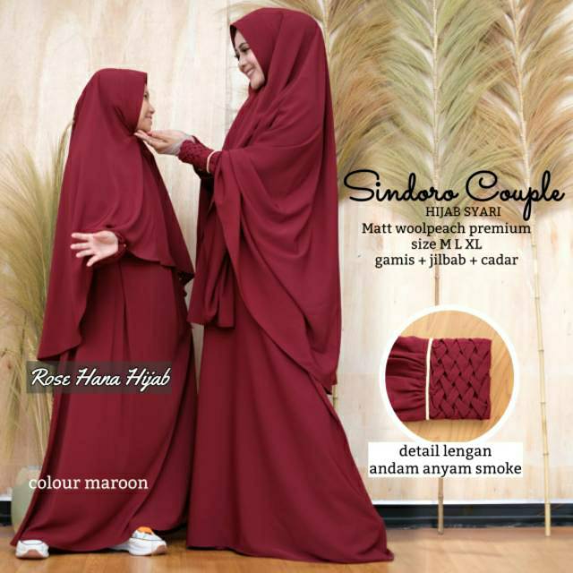 couple sindoro gamis syari ready terus
