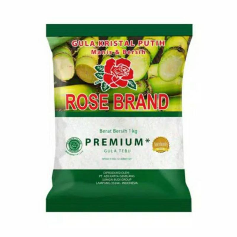 

GULA ROSEBRAND HIJAU 1KG/Gula Kristal Putih Kemasan Hijau Kuning 1 kg