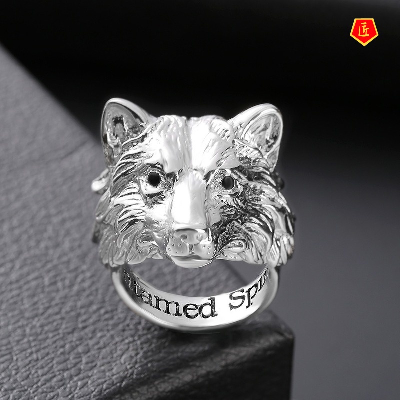 [Ready Stock]Retro Fashion Domineering Wolf Ring