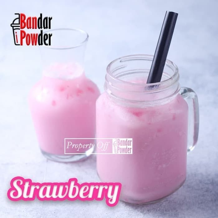 

DISKON - (BISA COD) Bubuk Strawberry Mix Gula 1Kg - Serbuk Minuman Premium Bandar Powder
