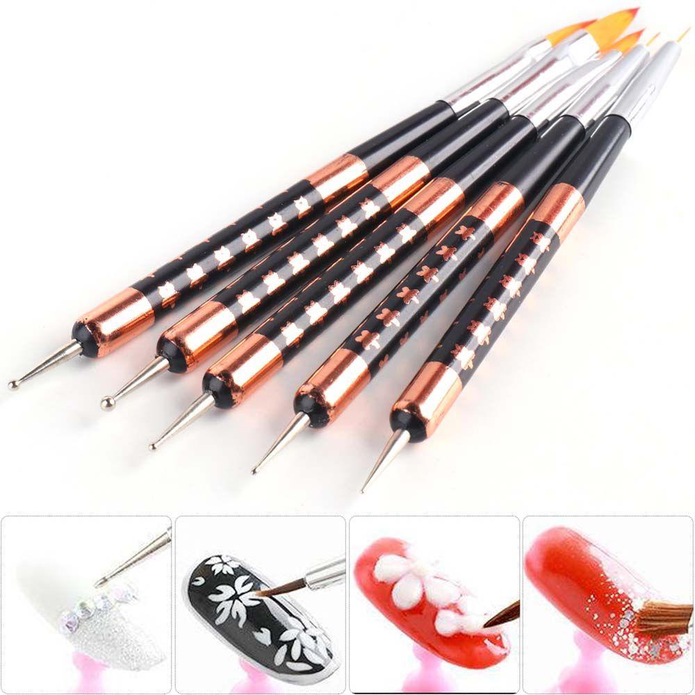 AUGUSTINA Agustina Kuas Nail Art Garis Perancis Gradien Alat Ukir Tarik Liner brush Manicure Light Therapy Pen