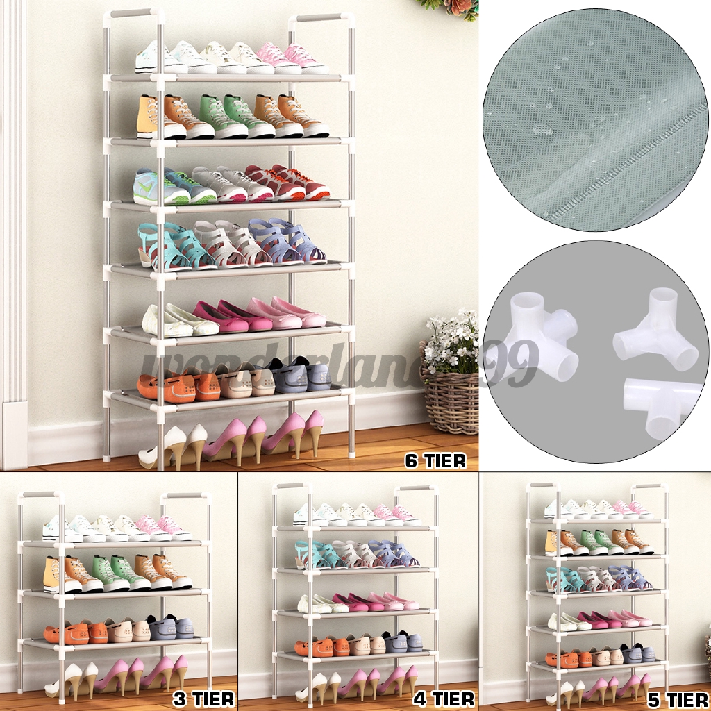 Shoe Rack Storage Organiser Stand Shelf Portable Cabinet Holder 9 12 15 18 Pairs Shopee Indonesia