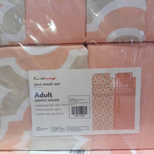 Bed sheet 2 set krishome sprei ace hardware