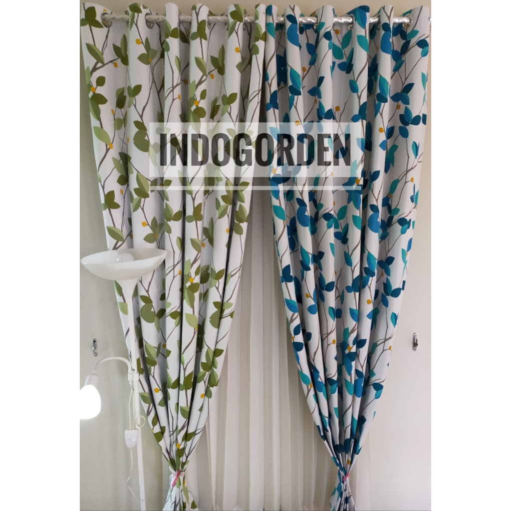 Gorden Blackout Gorden Jendela Gorden Pintu Hordeng Jendela Motif Daun