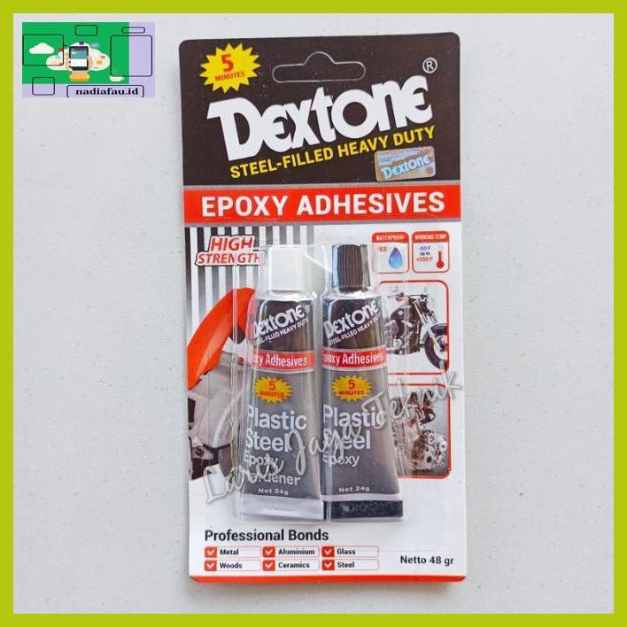 

R4E5Et- Lem Dextone Plastic Steel Epoxy / Lem Besi 5 Menit (Asli) Fyhf7T-