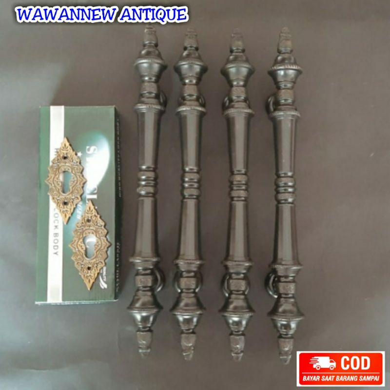 Handle Pintu / Gagang Pintu Rumah Pagar Kuningan Antik 48cm