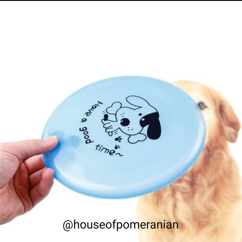 mainan anjing flying frisbee disc plastik dog toy catch play