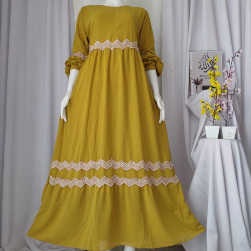 GAMIS MOTIF PREMIUM BELINDA JEHAN Model Terbaru/GAMIS TERLARIS