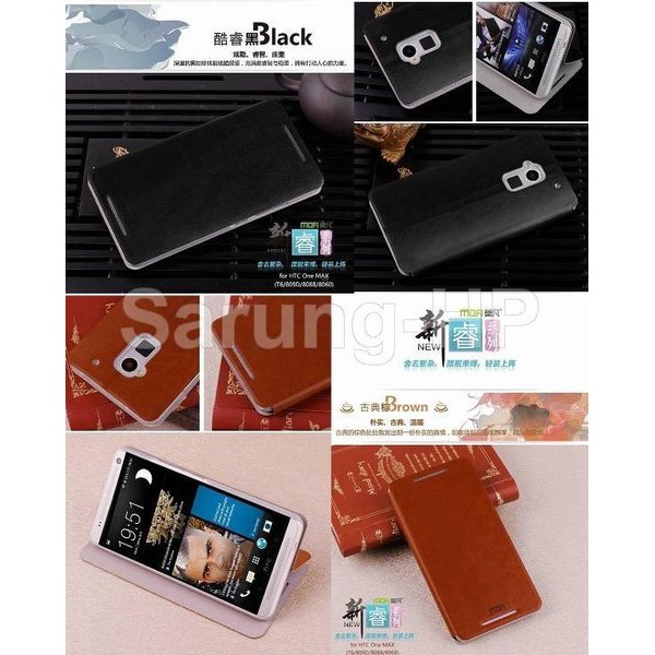 Mofi Leather Case Flip Cover HTC One Max T6 Murah