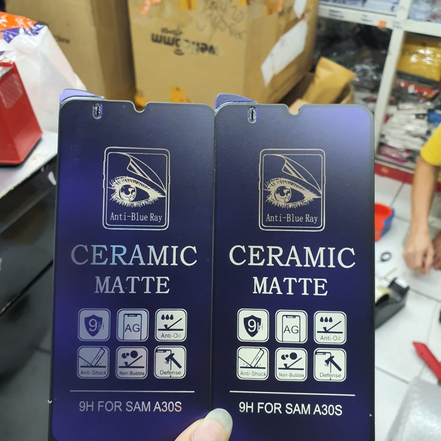 SAMSUNG A30 A20 A20s A30S A50 A50S A03 A03S A03 CORE Ceramic Matte Blue Ray Screen Guard Anti Radiasi Full Cover