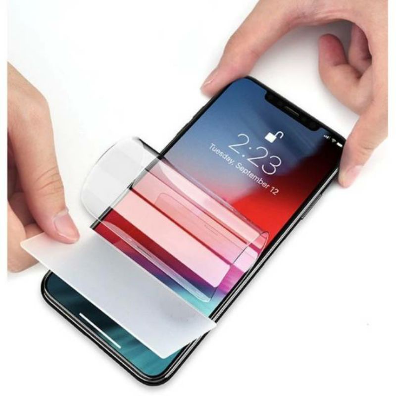 Anti Gores Hydrogel Clear iPhone 11 11Pro 11 Pro Max 12 12 Mini 12 Pro 12Pro Max Screen Guard Protector Bening Anti Gores Plastik Jelly LenturDepan Belakang