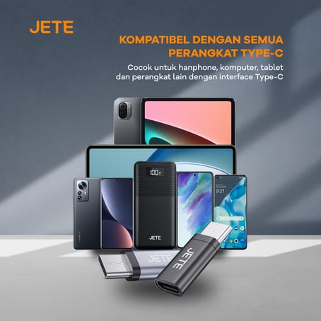 OTG Type C to Micro JETE - Garansi 2 Tahun Rusak Tukar Baru