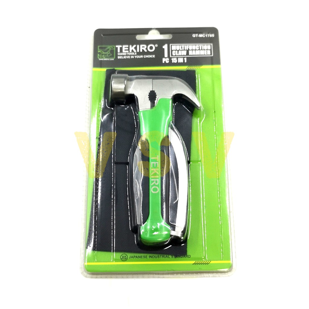 Tekiro Multifunction claw hammer 15 in 1 / Multi tool / Alat serba guna