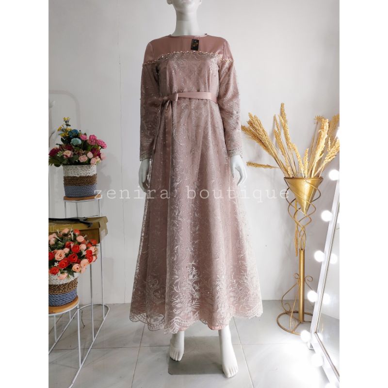 SABRINA MAXY DRESS tulle payet / baju pesta kondangan / couple dan seragam keluarga / Wisuda