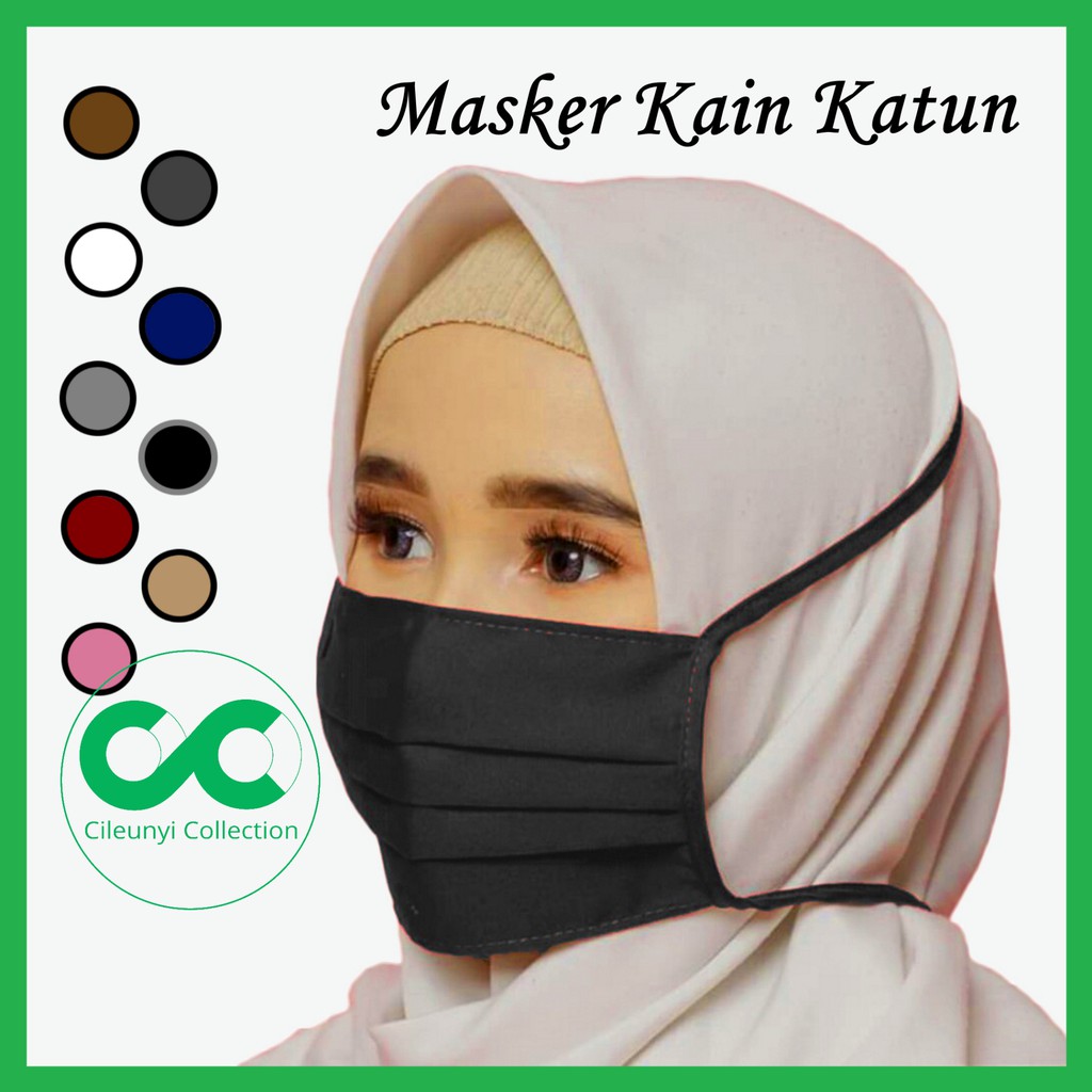 ✅ Masker Kain Katun Tebal Oxford Termurah / Masker Tali / Masker Hijab Tali / Masker KPOP Korea