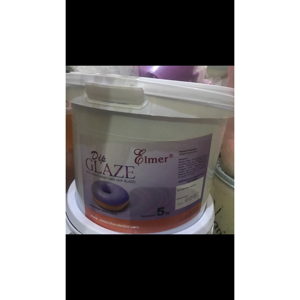 Elmer Dip Dip Glaze - Topping Donat Rasa Talas (Taro) 5kg - Gosend Only