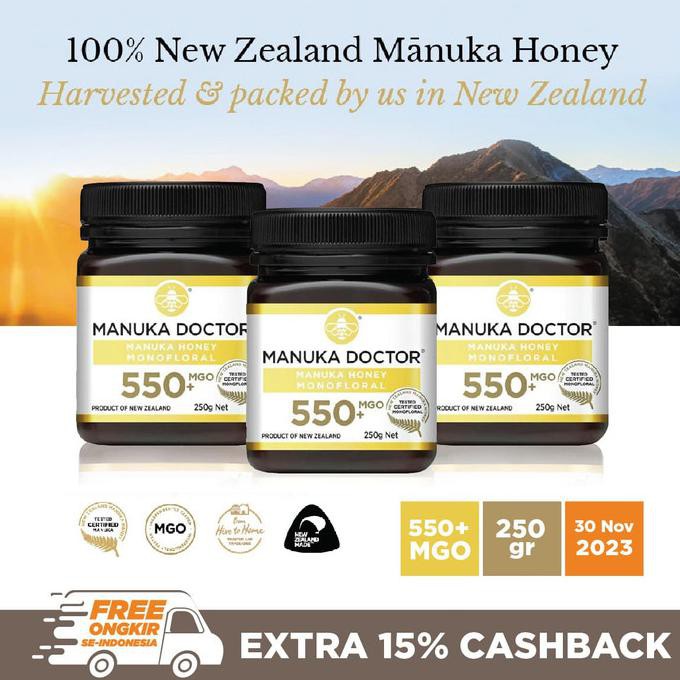 

Madu MANUKA DOCTOR Manuka Honey MGO 550 250gr Monofloral