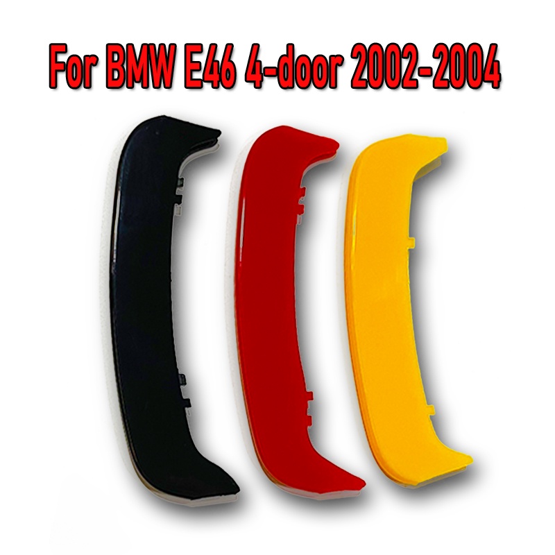 3 Pcs Strip Trim Grill Depan Mobil Warna Jerman Untuk BMW E46 Copue 3 Series Touring Compact