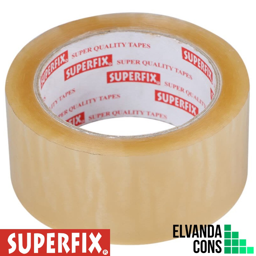 

Lakban/Isolasi OPP Transparan/Bening SUPERFIX 48 mm x 90 yard