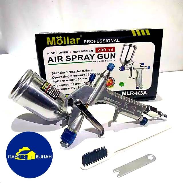 Spray Gun Semprotan Cat Tabung Atas 200ml 200 ml - MOLLAR K3A K3